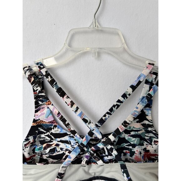 Lululemon Size 6 Multicolor Energy Bra Longline Strappy Sports Bra With Crisscro - Picture 9 of 9
